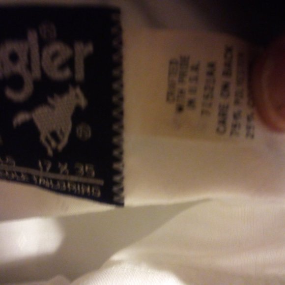 2 WESTERN DRESS SHIRTS- WRANGLER MADE IN USA SZ 17X35/ PANHANDLE SLIM SZ 17X35 - Picture 3 of 9